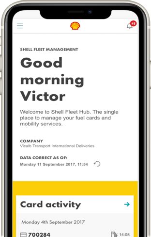 shell fleet hub log in.